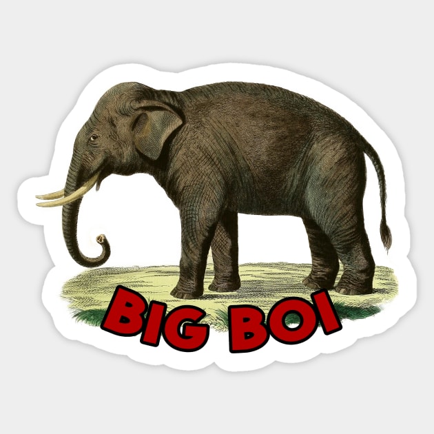 Big boi retro elephant meme Sticker by Captain-Jackson